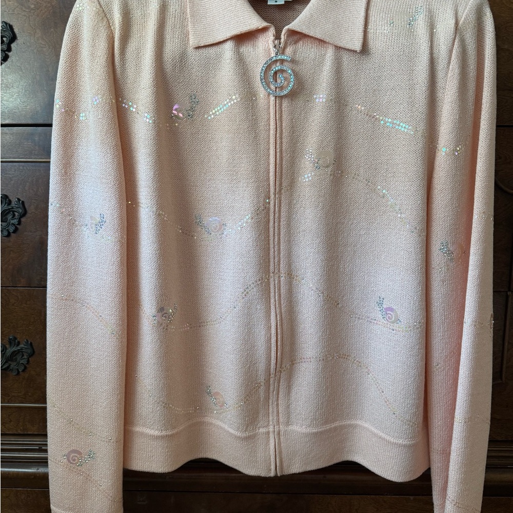 St. John Pink Blazer with Embellishments